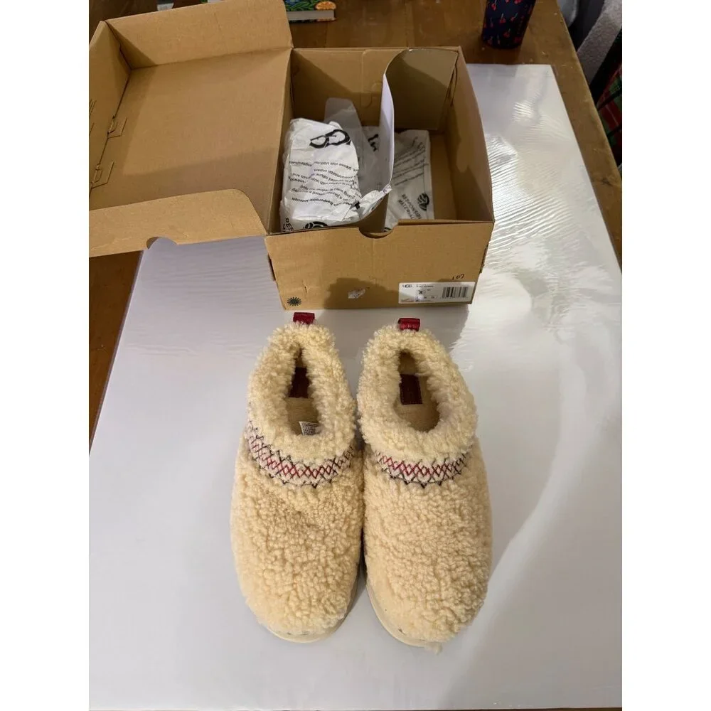 NWB Ugg Taz Braid Heritage Slippers / Color - Natural / Size 8 - Picture 8 of 8